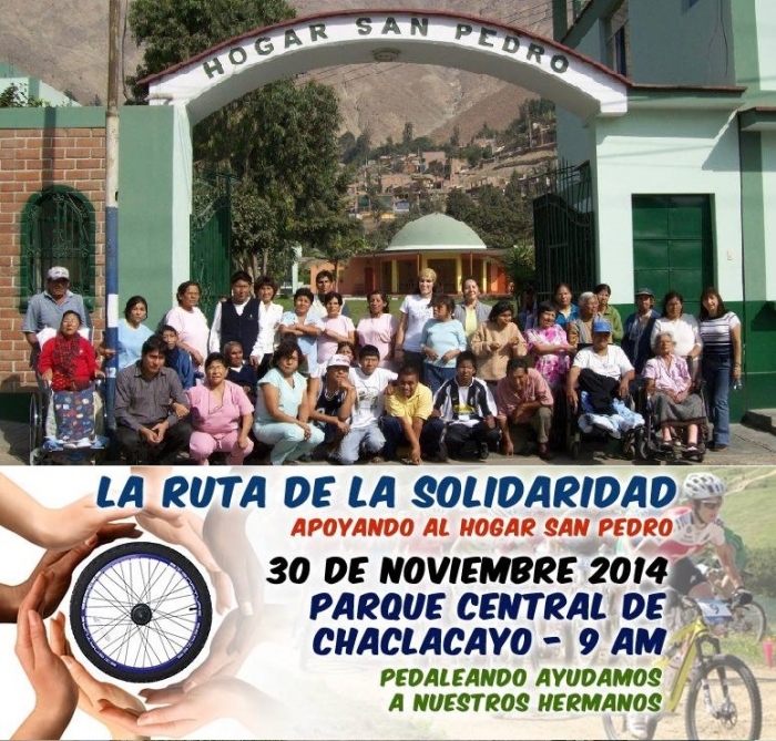 Bicicleteada solidario ayudando al Hogar San Pedro