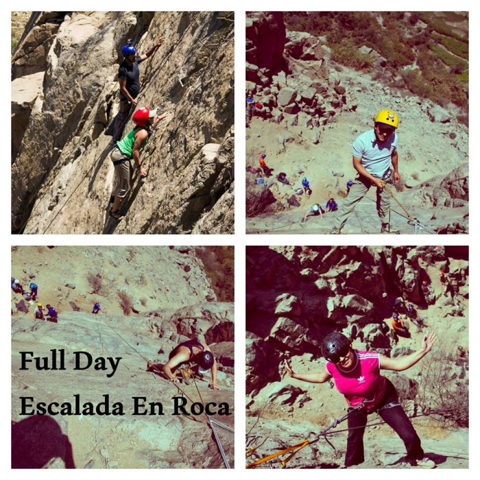 Full dia de escalada en Roca en Canchacalla