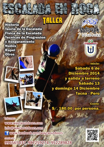 Taller de escalada en roca