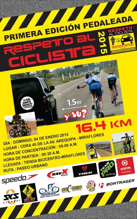 Primera edición pedaleada respeto al ciclista 2015